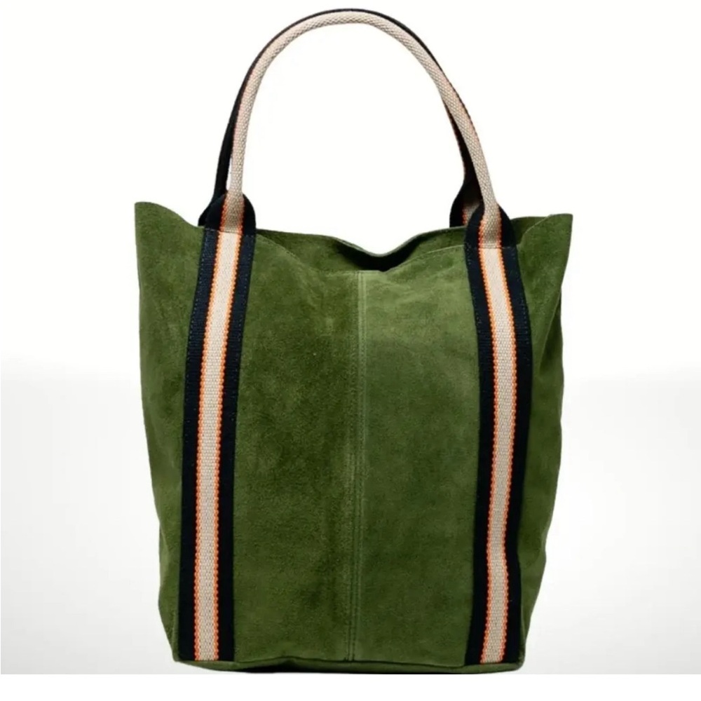 Martin Mattox Italian Split Leather Tote Bucket Shoulder Bag